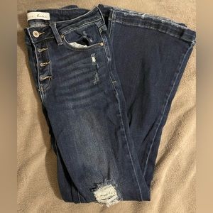 KanCan petite jeans dark flare